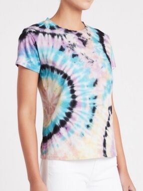 MOTHER Pastel Multi Tie-Dye Short Sleeve Crewneck Tee